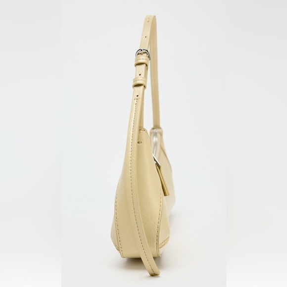 nwt sold out zara elongated Shoulder Bag vanilla yellow - Picture 11 of 12